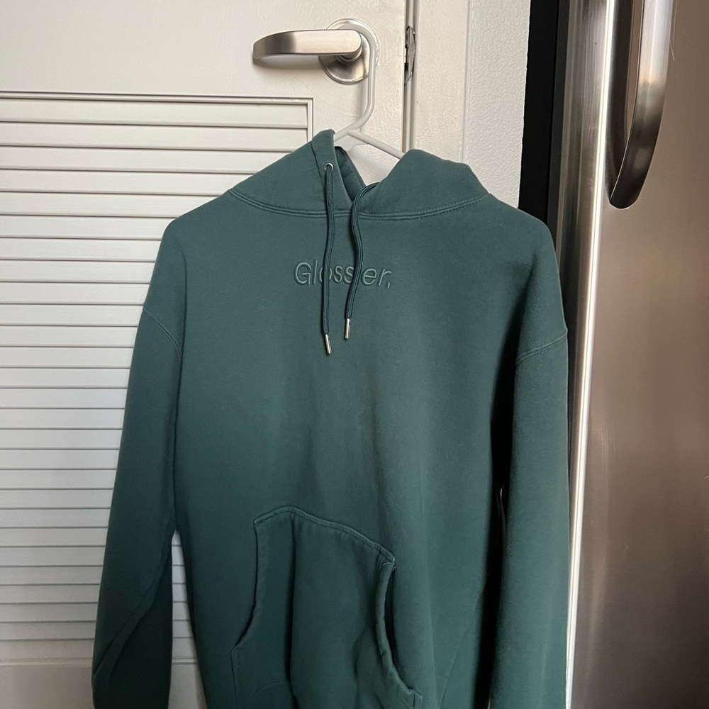 Glossier Teal/Green Hoodie size M